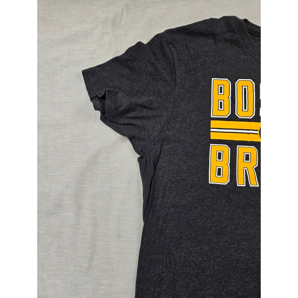 47 Brand Boston Bruins NHL Graphic T-Shirt Mens Large Charcoal Heather Grey - Picture 6 of 10